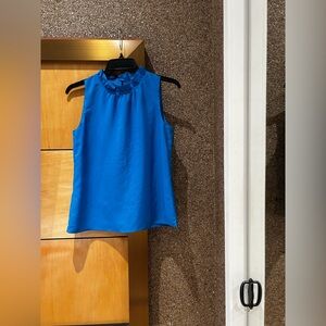 J.Crew Ruffleneck Sleeveless Top Blue Women’s XXS